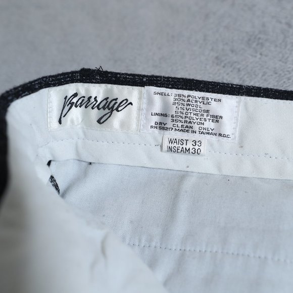 Barrage Black and White Wool Pants (33x30) - Picture 10 of 14